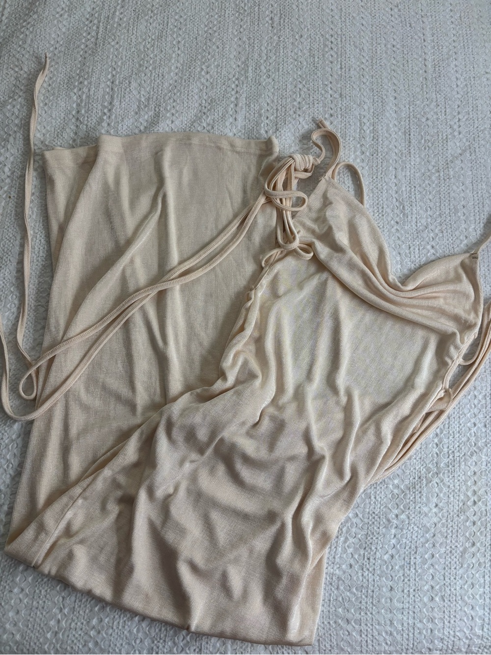 Women’s Nude Slip Dress with Adjustable Straps